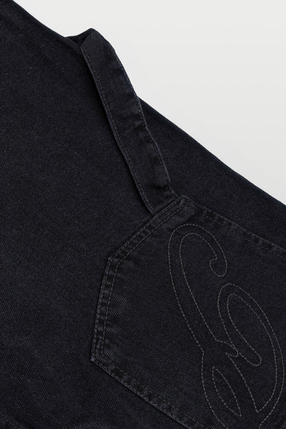 BERMUDA DENIM CARPENTER - WASHED BLACK