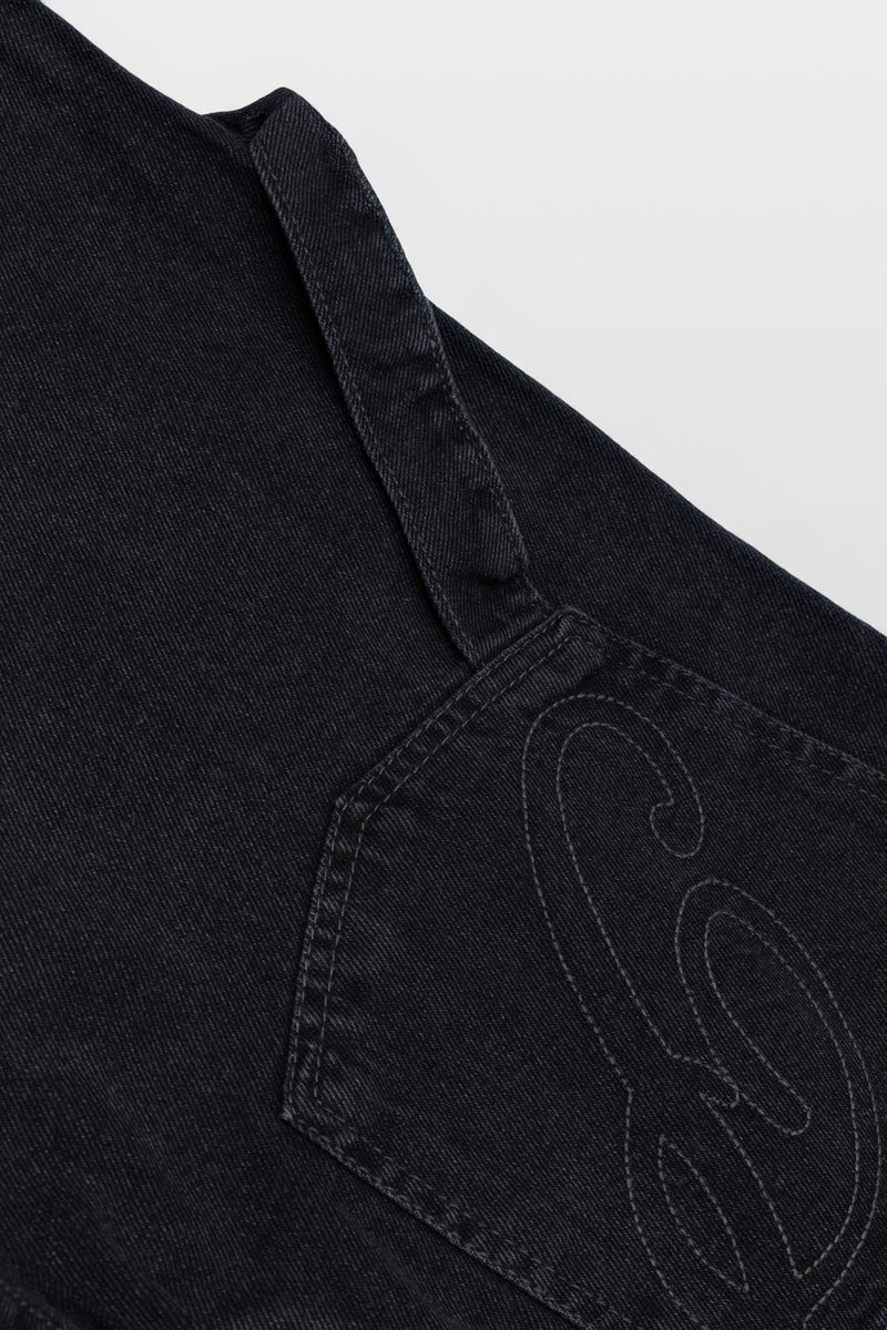 BERMUDA DENIM CARPENTER - WASHED BLACK