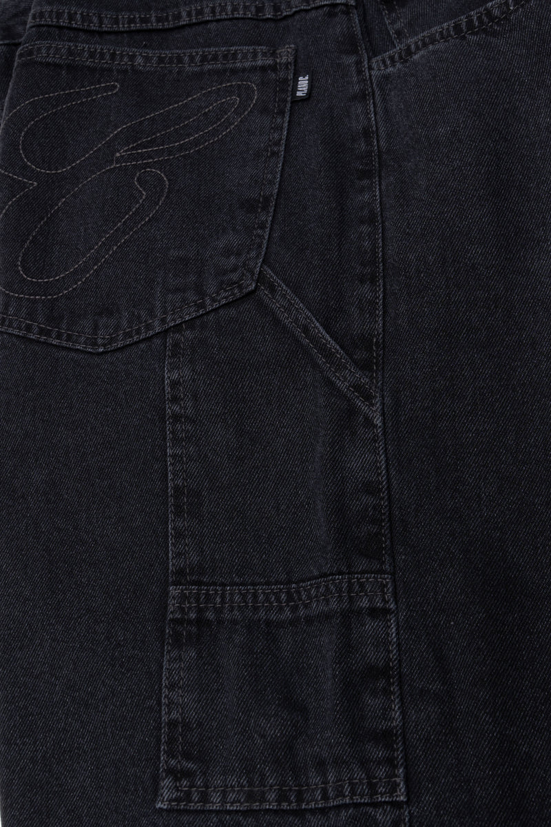 BERMUDA DENIM CARPENTER - WASHED BLACK