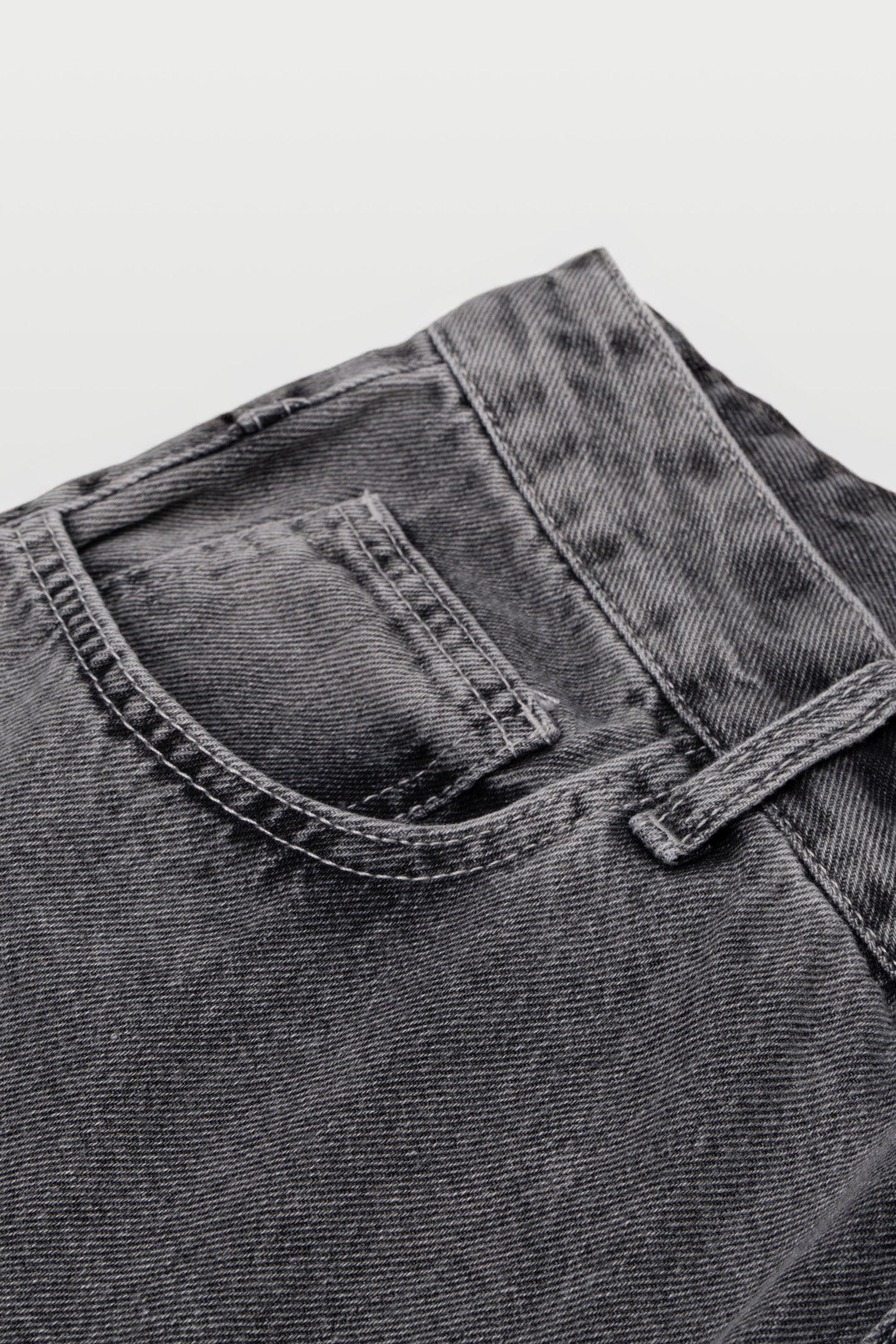 CALÇA BAGGY JEANS - WASHED GREY