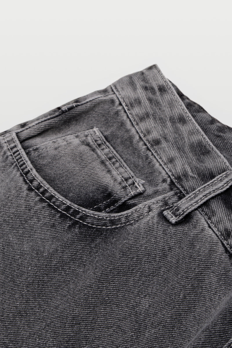 CALÇA BAGGY JEANS - WASHED GREY