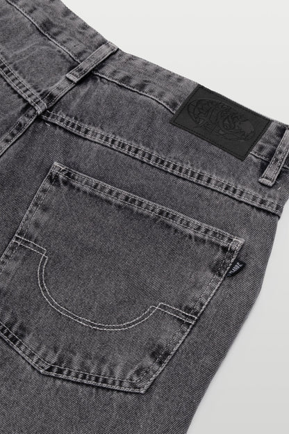 CALÇA BAGGY JEANS - WASHED GREY