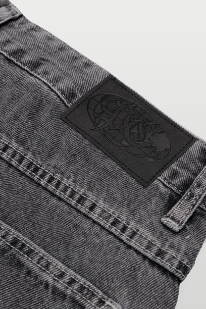 CALÇA BAGGY JEANS - WASHED GREY