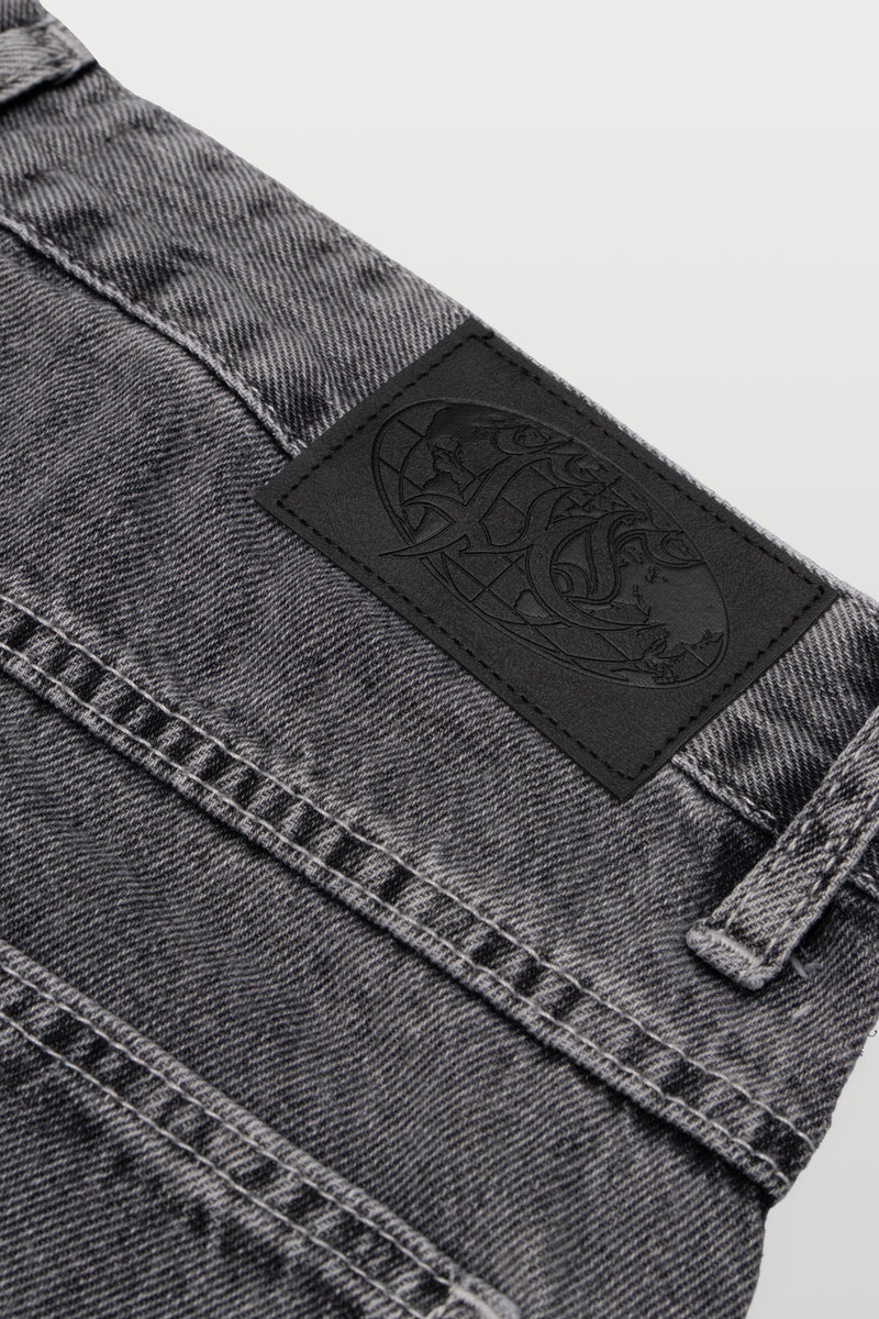 CALÇA BAGGY JEANS - WASHED GREY