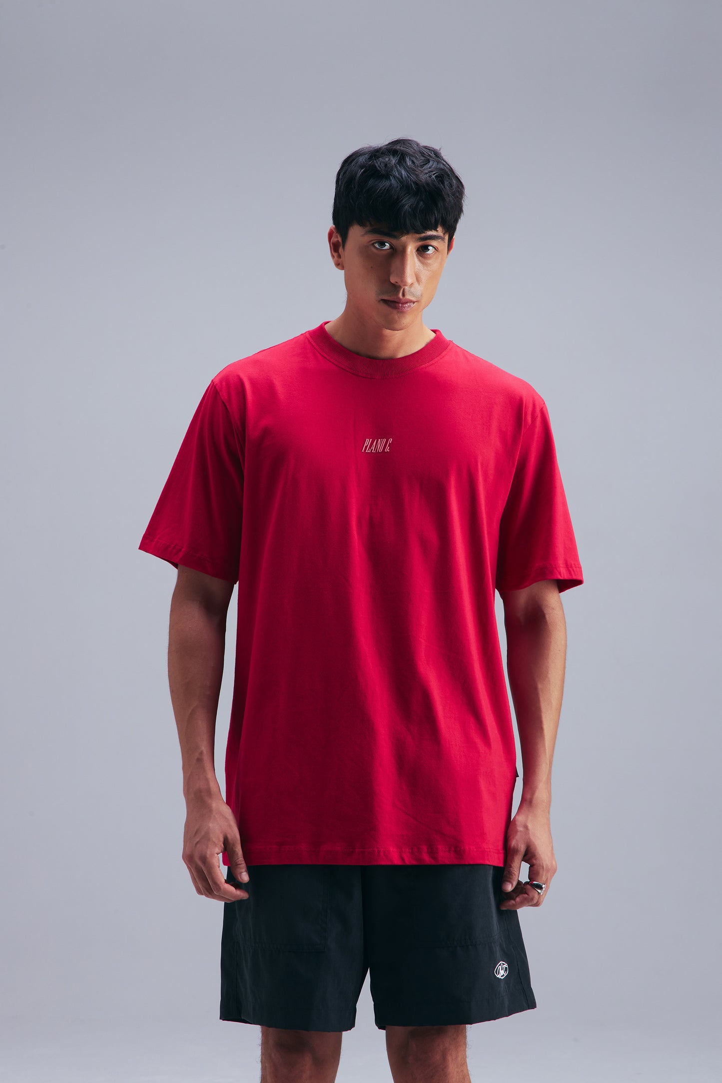T-SHIRT LOGO VERMELHO CARMINE