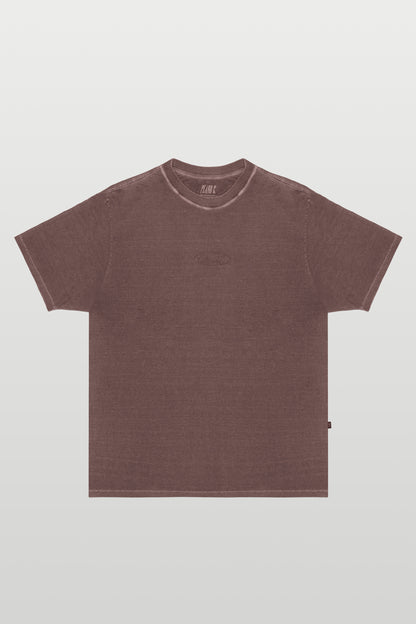 T-SHIRT STONE CLASSIC MARROM LEATHER