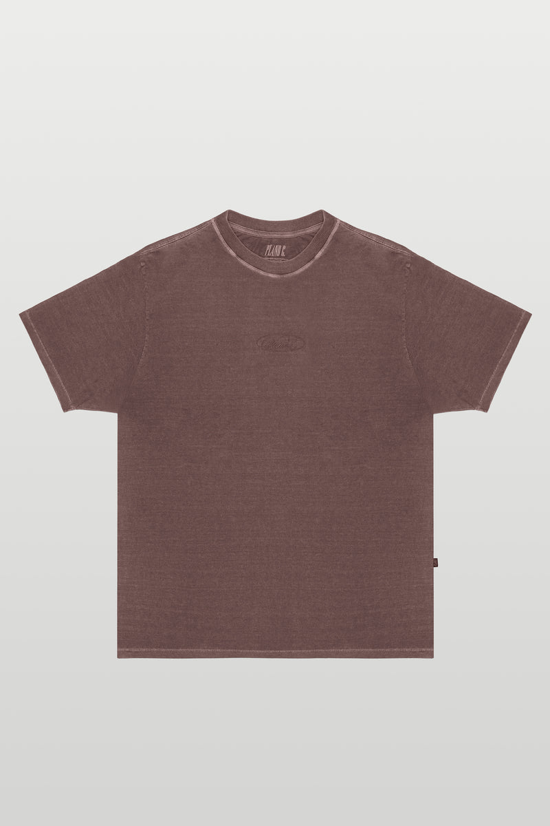 T-SHIRT STONE CLASSIC MARROM LEATHER