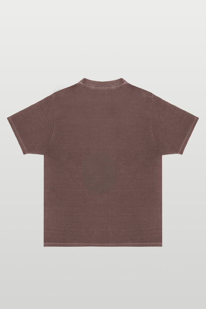 T-SHIRT STONE CLASSIC MARROM LEATHER