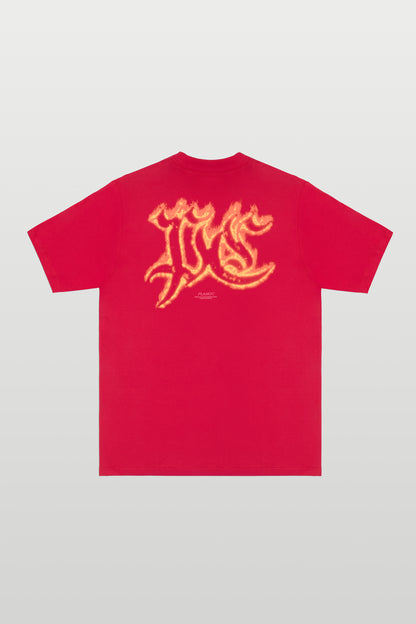 T-SHIRT FLAMES VERMELHO CARMINE