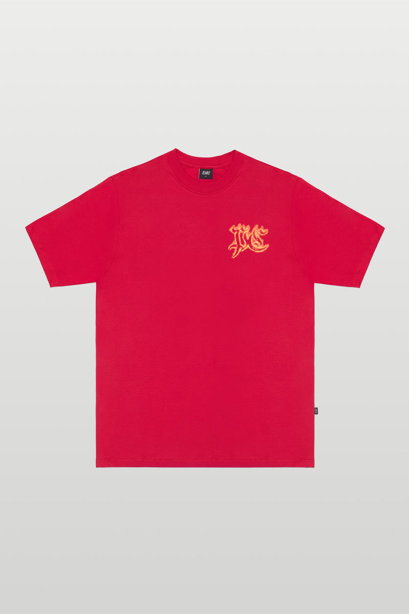 T-SHIRT FLAMES VERMELHO CARMINE