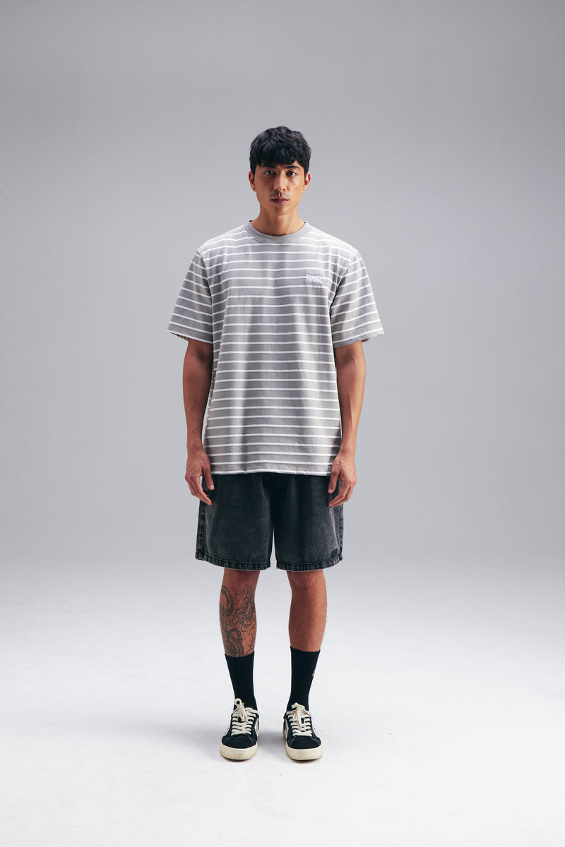 STRIPE TSHIRT FLAME CINZA