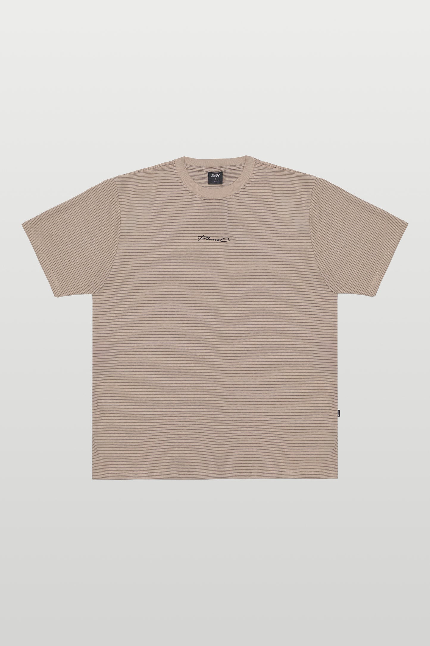 STRIPE TSHIRT SIGNATURE AREIA WHITE SAND