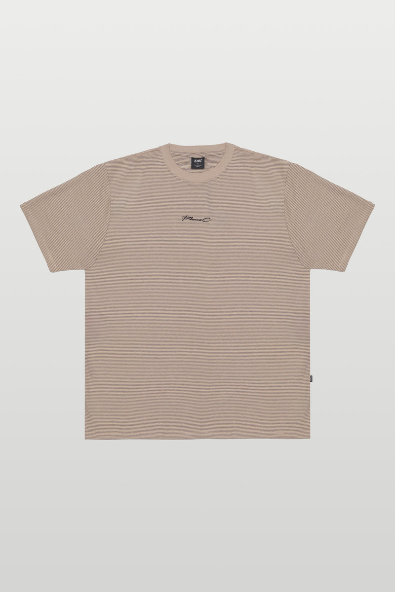 STRIPE TSHIRT SIGNATURE AREIA WHITE SAND