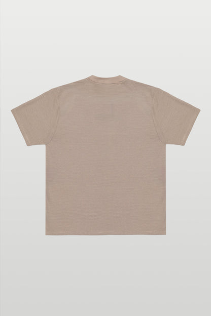 STRIPE TSHIRT SIGNATURE AREIA WHITE SAND