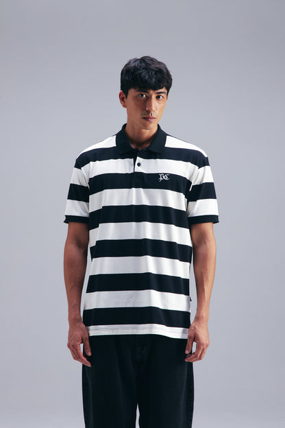 STRIPE POLO SHIRT PC PRETO-OFF WHITE