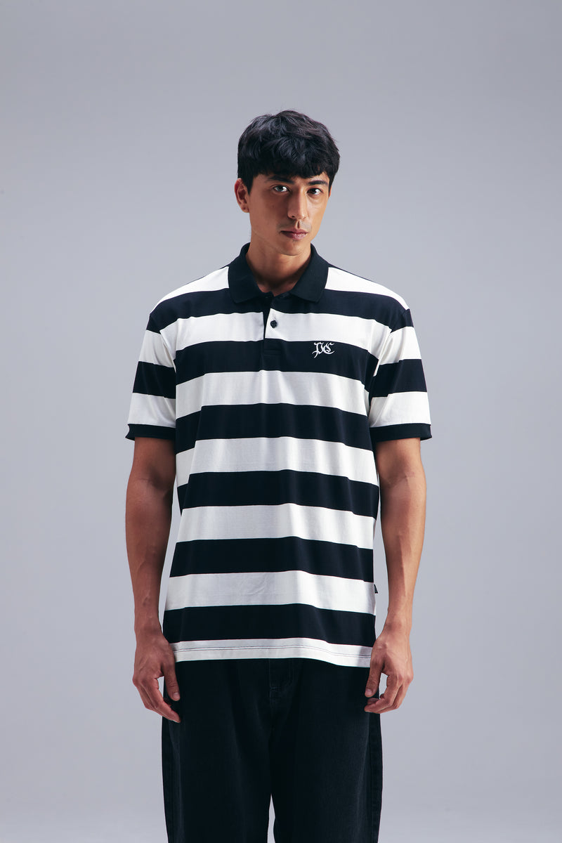STRIPE POLO SHIRT PC PRETO-OFF WHITE