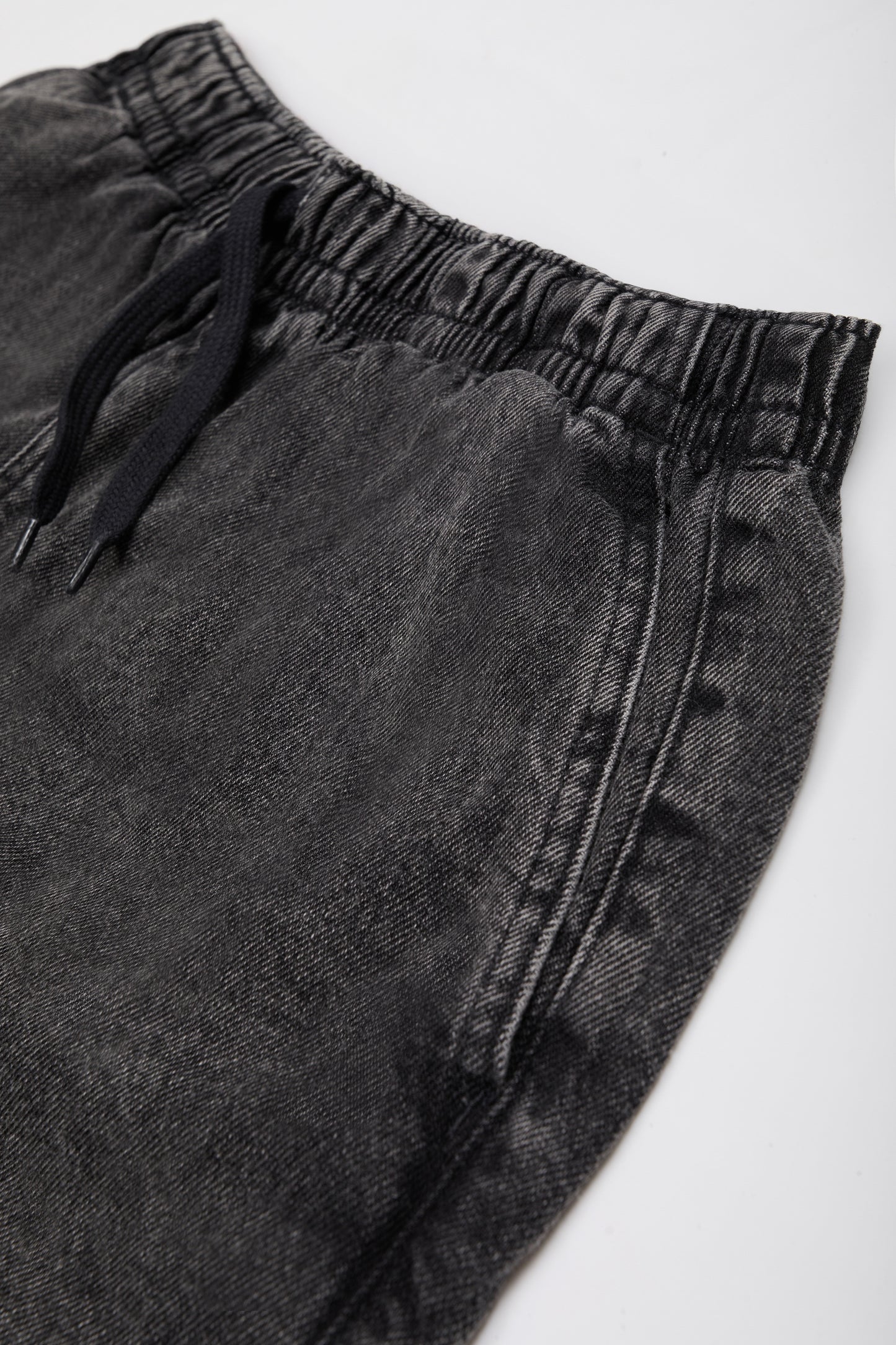 DENIM SHORTS COMFORT WASHED BLACK WASHED BLACK