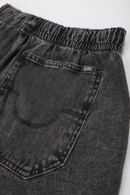 DENIM SHORTS COMFORT WASHED BLACK WASHED BLACK