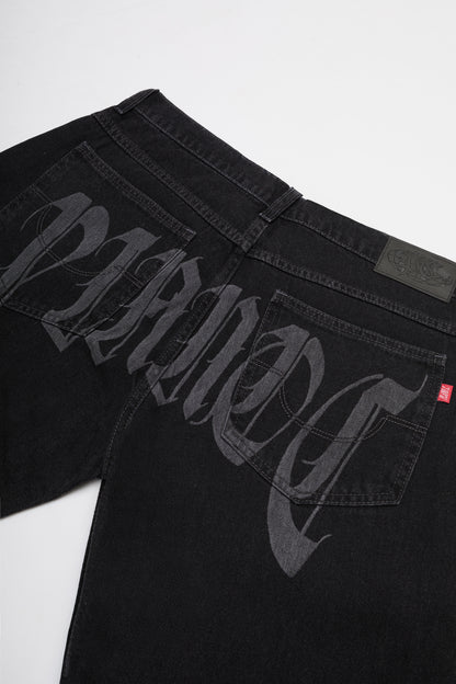 BAGGY JEANS PANTS - WASHED BLACK WASHED BLACK