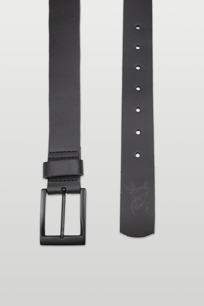 CINTO CLASSIC BLANK - COURO LEGÍTIMO PRETO