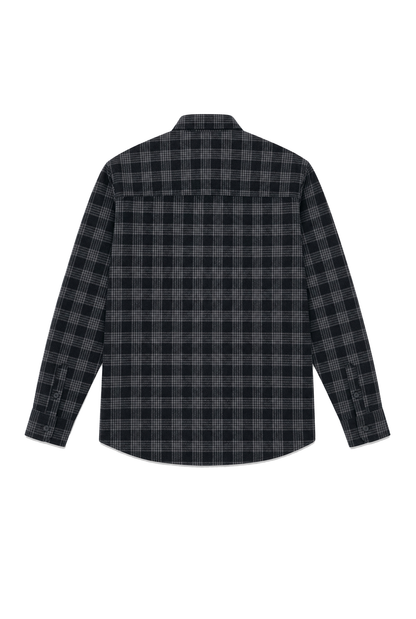 CAMISA SIGNATURE FLANNEL XADREZ PRETO-CINZA
