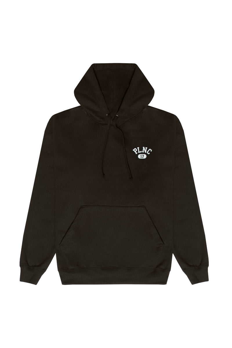 MOLETOM HOODIE "PLNC COLLEGE" BROWN