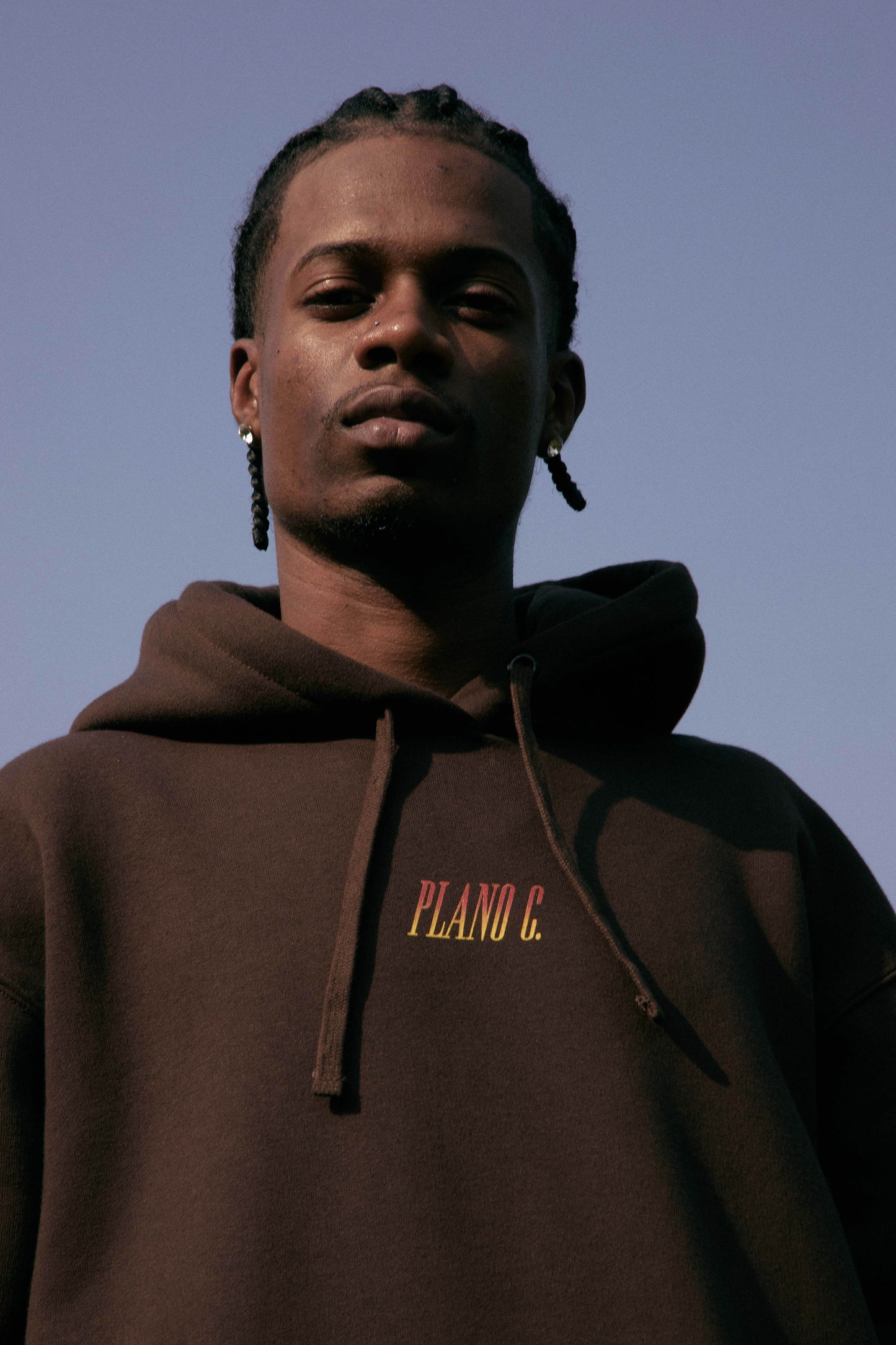 MOLETOM HOODIE "FLAMES" BROWN